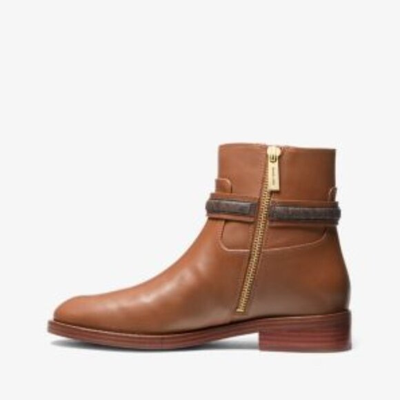 Michael Kors Mindy Leather and Signature Logo Trim Boot NIB - Picture 3 of 4